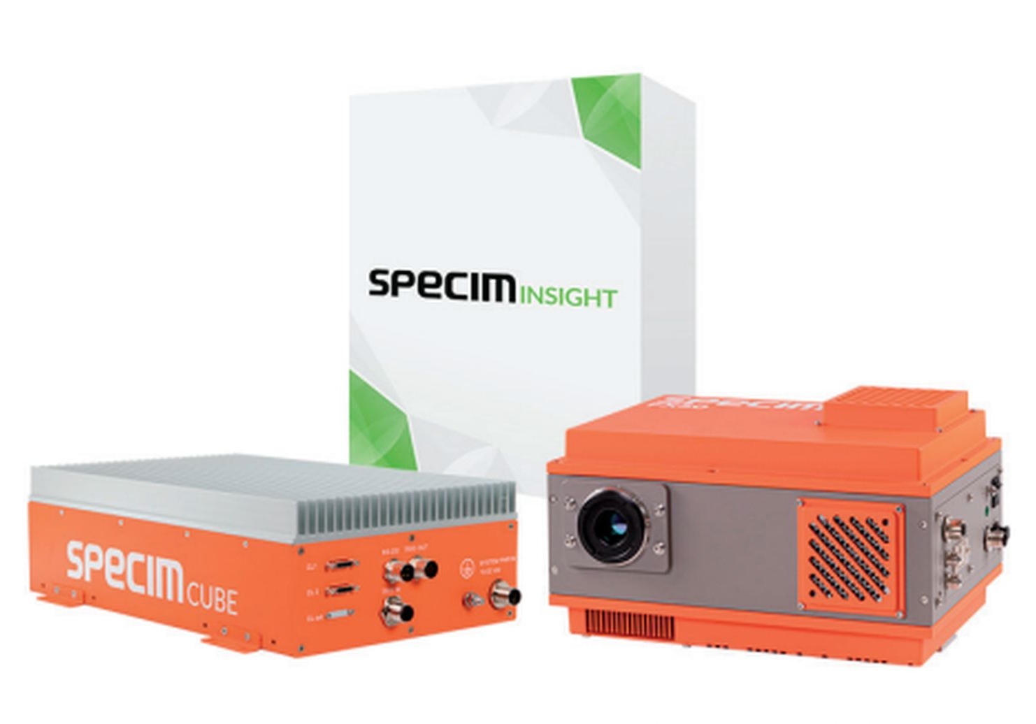 Spektrální zobrazovací platforma SpecimONE zahrnuje průmyslem ověřené hyperspektrální kamery Specim FX50, SpecimCUBE zpracovací hardware, a softwarový nástroj pro datovou analýzu SpecimINSIGHT HSI.